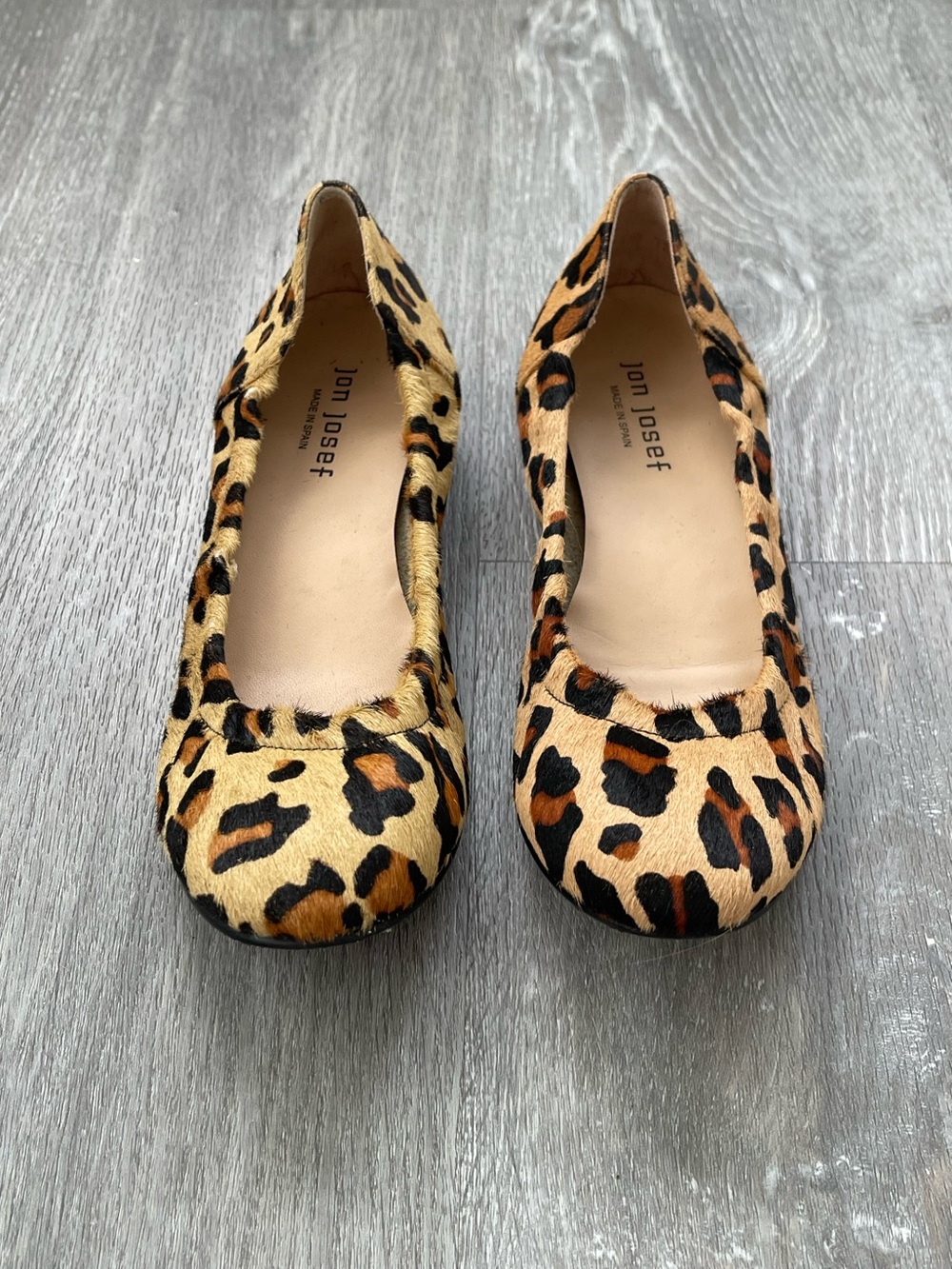 Jon Josef Leopard Print Ballet Flats Size 7.5M